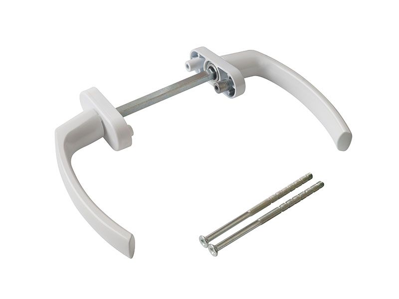 Гарнитур для балконной двери Internika серии NEPTUN 45°, белый Ral 9016. Рис. 1