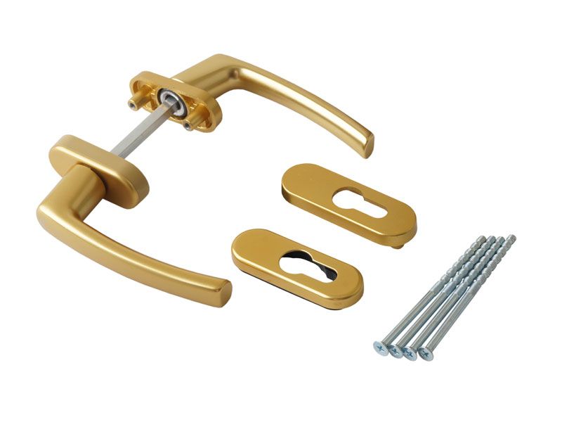 Гарнитур для балконной двери Rotoline золото матовое/песочное золото (228294). Рис. 1 Гарнитур для балконной двери Rotoline золото матовое/песочное золото (228294). Рис. 1