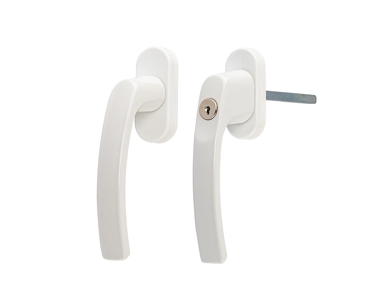 Гарнитур для балконной двери Internika серии NEPTUN, с ключом, белый Ral 9016 (штифт 119мм). Рис. 3