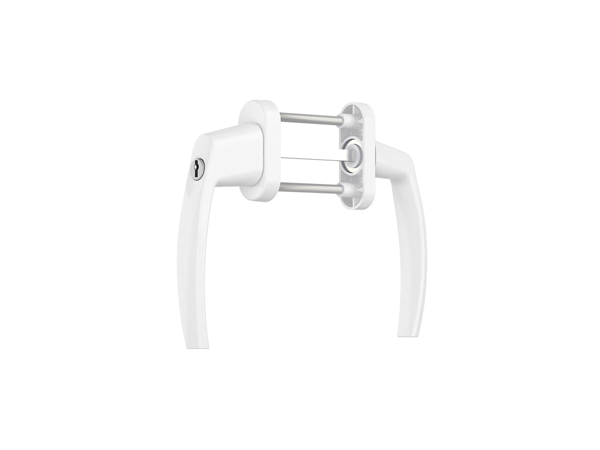 Гарнитур балк. Internika VICTORY, с ключом, без накл.цил. штифт 127мм, белый Ral 9016. Рис. 1 Гарнитур балк. Internika VICTORY, с ключом, без накл.цил. штифт 127мм, белый Ral 9016. Рис. 1