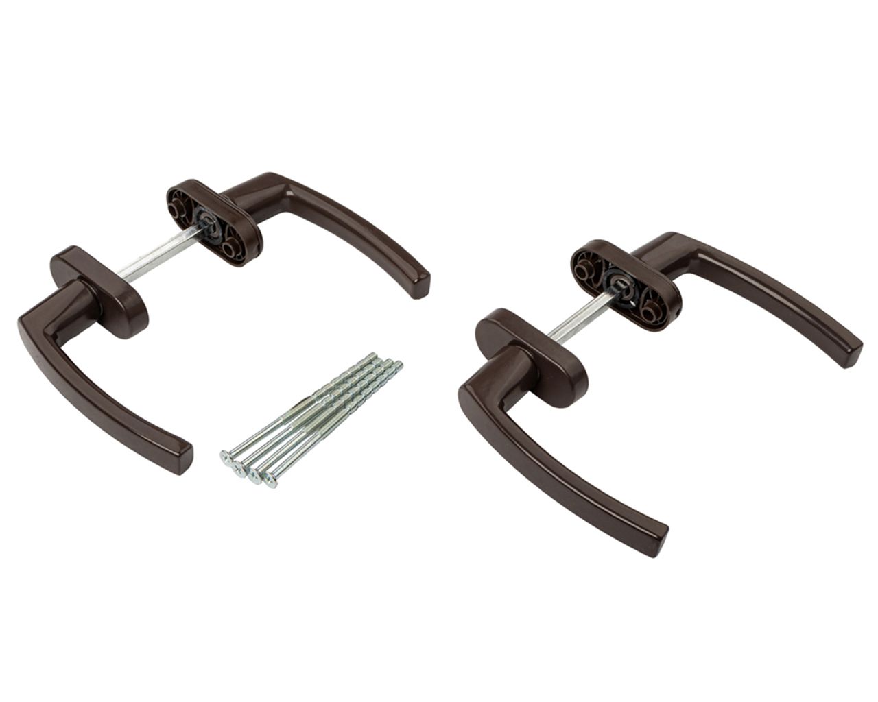 Гарнитур для балконной двери алюминиевый коричневый, штифт 120 RAL 8019. Рис. 1 Гарнитур для балконной двери алюминиевый коричневый, штифт 120 RAL 8019. Рис. 1