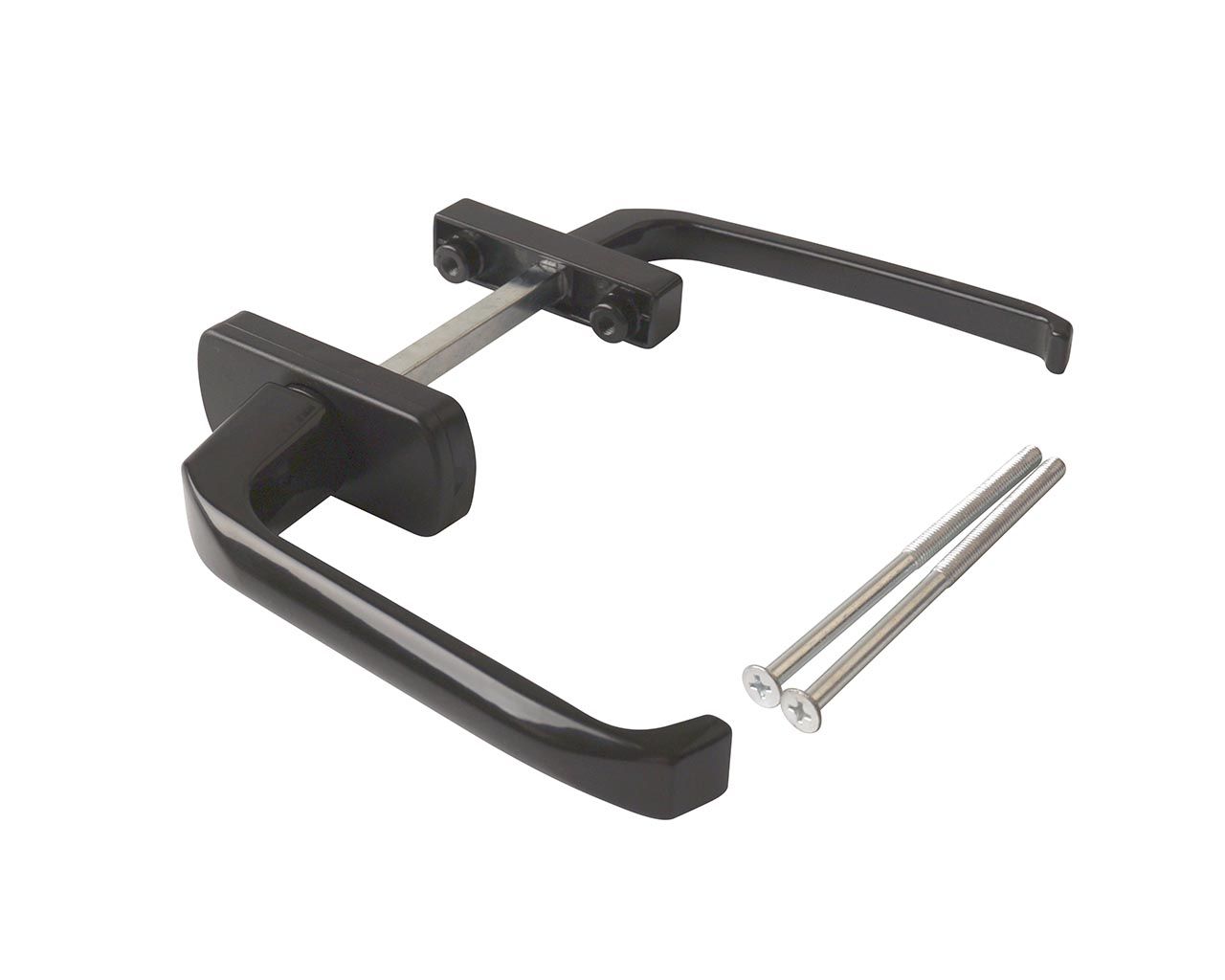 Гарнитур для балконной двери узкий алюминиевый коричневый RAL8022. Рис. 1