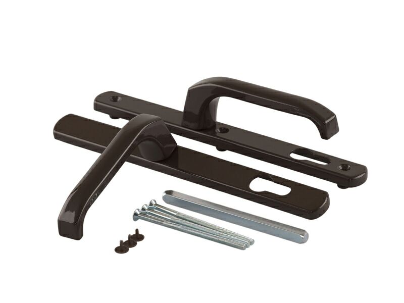 Гарнитур нажимной сплошной Elementis PZ/25/92/8 (длина штифта 120 мм) Коричневый RAL8019