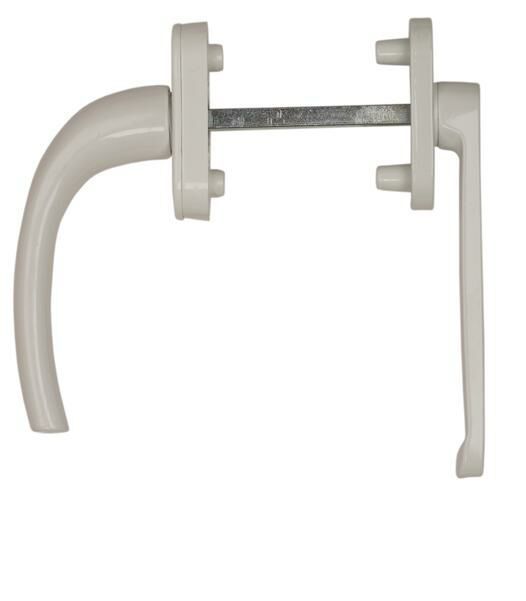 Гарнитур для балконной двери Internika Pushkin с низкой ручкой 30мм-58мм белый F9016. Рис. 1