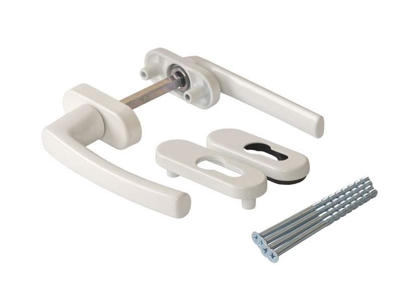 Гарнитур для балконной двери Rotoline белый 58мм-30мм (228249)без логотипа. Рис. 1