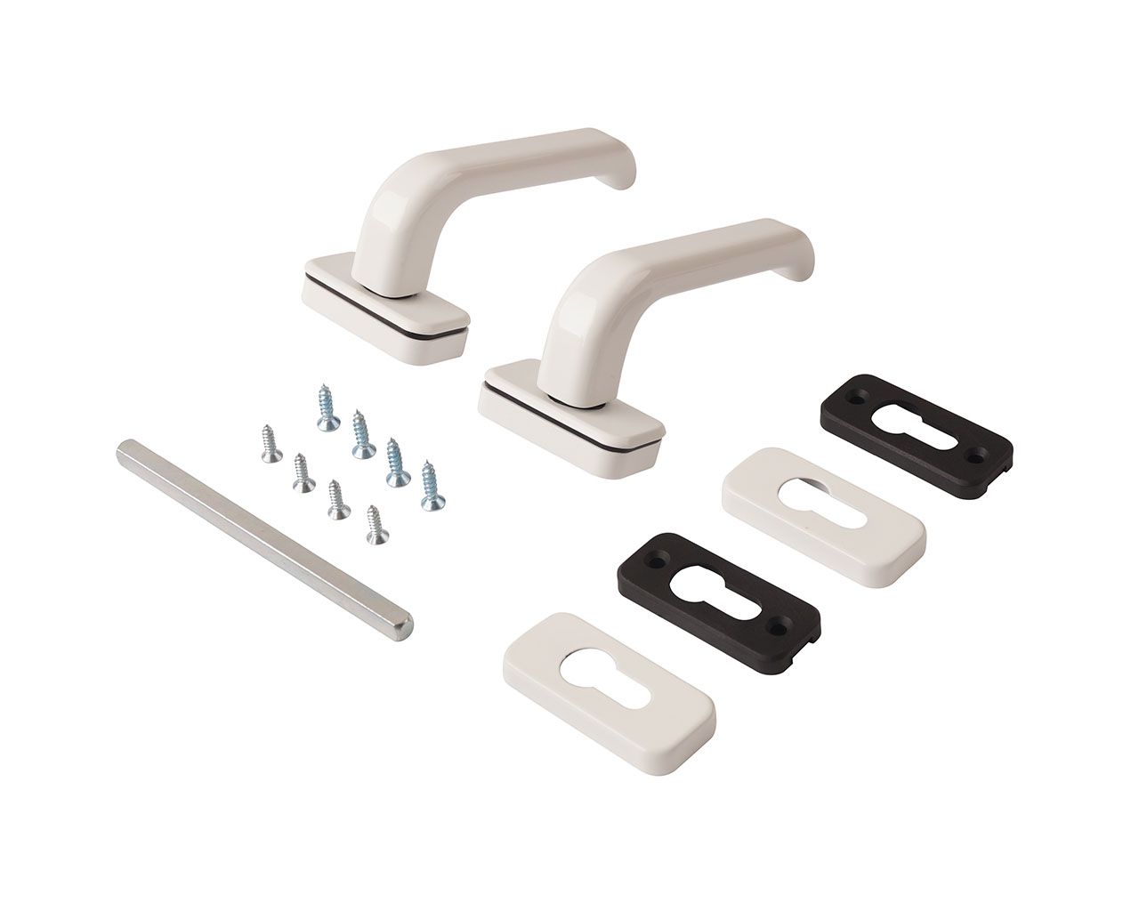 Гарнитур нажимной раздельный Elementis 31.5/PZ/8 (штифт 140мм+1пара роз.) белый. Рис. 1