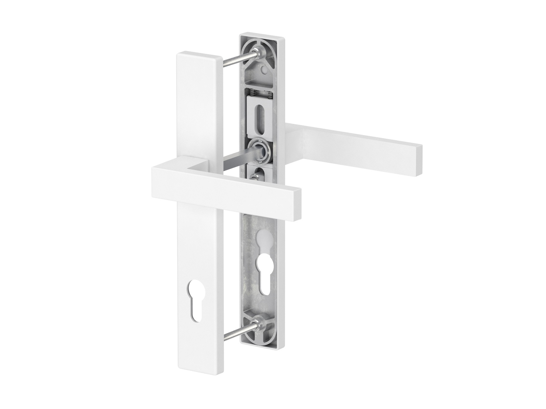 Гарнитур нажимной Dublin 37 подпружиненный 92/37 Белый, RAL 9016M