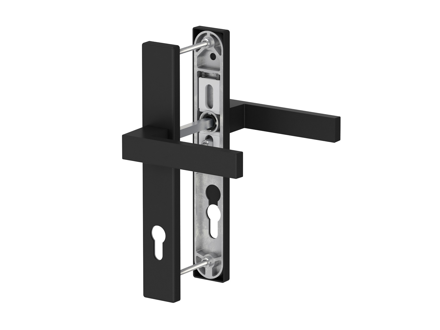 Гарнитур нажимной Dublin 37 подпружиненный 92/37 Чёрный, RAL 9005M. Рис. 1 Гарнитур нажимной Dublin 37 подпружиненный 92/37 Чёрный, RAL 9005M. Рис. 1