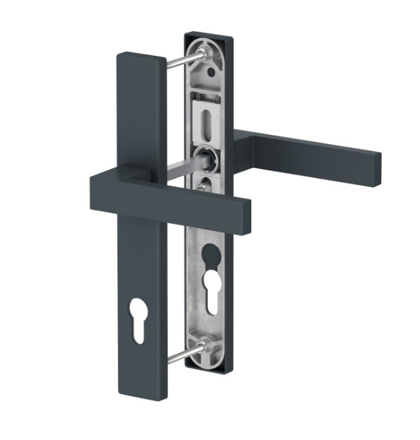 Гарнитур нажимной Dublin 37 подпружиненный 92/37 Антрацит, RAL 7016M. Рис. 1