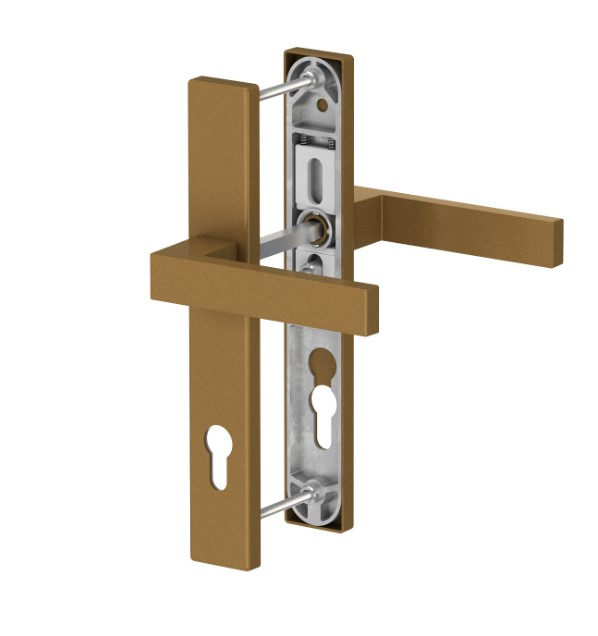 Гарнитур нажимной Dublin 37 подпружиненный 92/37 Золото, GOLD. Рис. 1