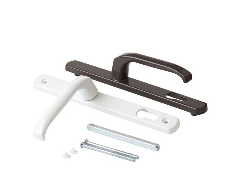 Гарнитур нажимной Elementis DENIZ подпружиненный 35/92 Коричневый(внутр)-Белый(внеш) RAL8019/RAL9016. Рис. 1