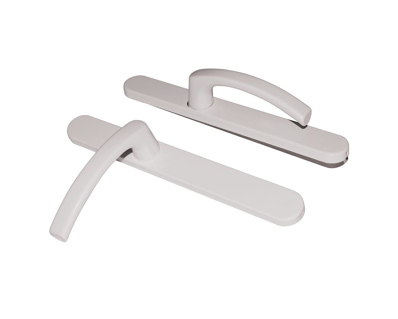 Гарнитур нажимной FKS подпружиненный, со сплошной накладкой (30мм) ,без отверстия под ПЦ, с закрытыми винтами , Белый. Рис. 1 Гарнитур нажимной FKS подпружиненный, со сплошной накладкой (30мм) ,без отверстия под ПЦ, с закрытыми винтами , Белый. Рис. 1