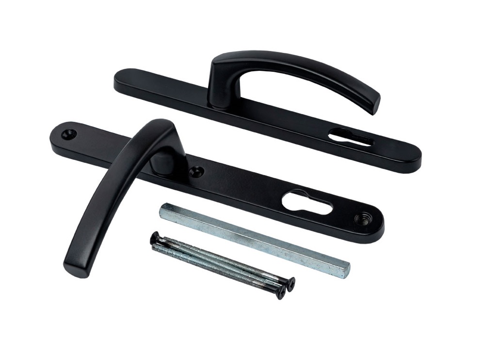 Гарнитур нажимной FKS со сплошной накладкой 26/92 подпружиненный, RAL9005. Рис. 1 Гарнитур нажимной FKS со сплошной накладкой 26/92 подпружиненный, RAL9005. Рис. 1