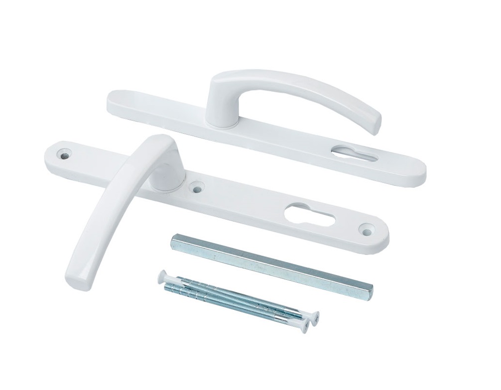 Гарнитур нажимной FKS со сплошной накладкой 26/92 подпружиненный,  RAL9016. Рис. 1