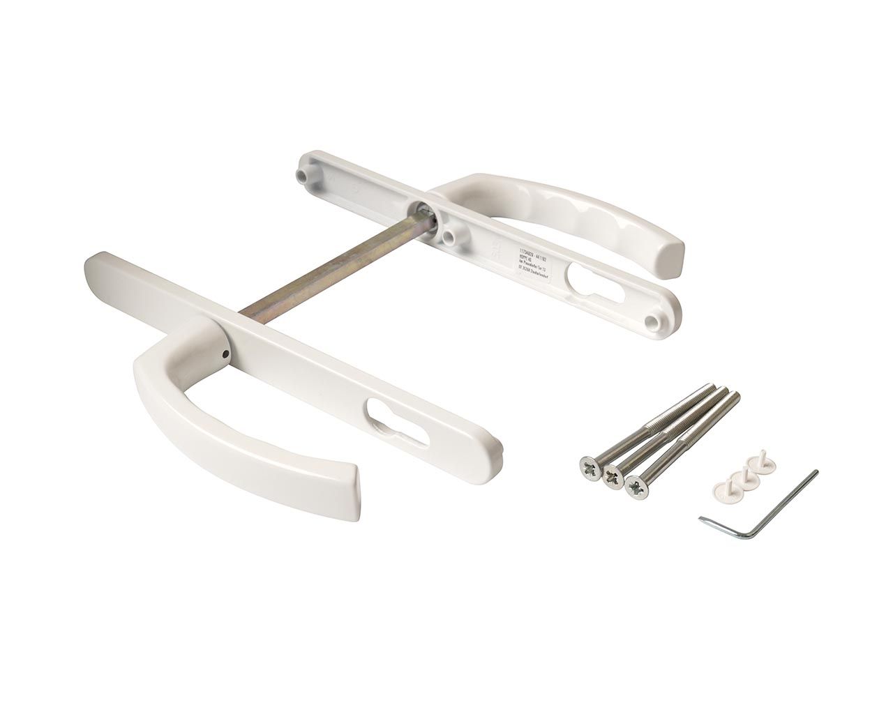 Гарнитур нажимной HOPPE Liege со сплошной накладкой (24/72-77), Белый F9016. Рис. 1 Гарнитур нажимной HOPPE Liege со сплошной накладкой (24/72-77), Белый F9016. Рис. 1