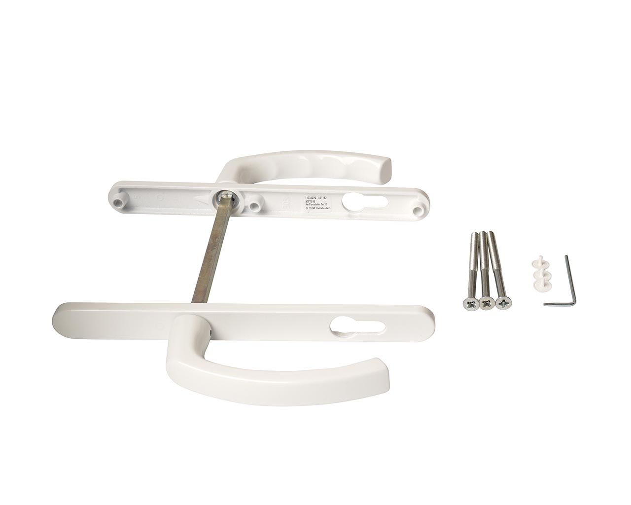 Гарнитур нажимной HOPPE Liege со сплошной накладкой (24/72-77), Белый F9016. Рис. 2 Гарнитур нажимной HOPPE Liege со сплошной накладкой (24/72-77), Белый F9016. Рис. 2