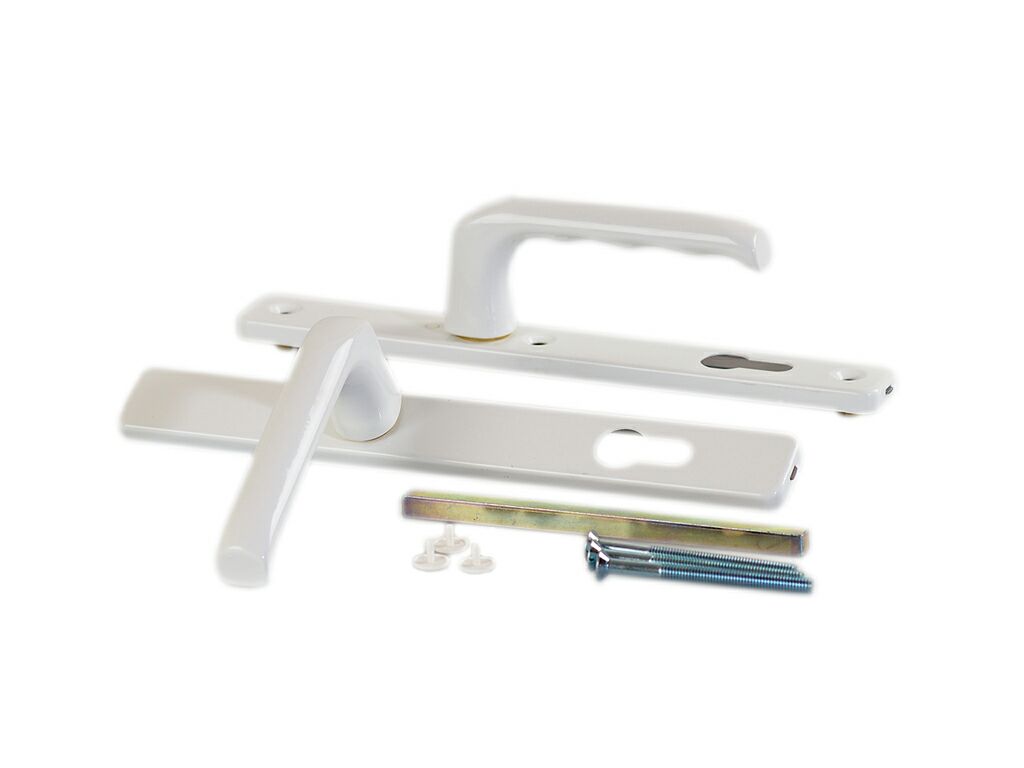 Гарнитур нажимной HOPPE London со сплошной накладкой (30 мм 57-62 мм), Белый RAL9016. Рис. 1