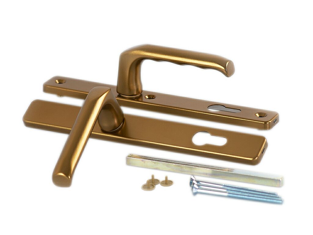 Гарнитур нажимной HOPPE London со сплошной накладкой (30 мм 67-72 мм), Бронза. Рис. 1 Гарнитур нажимной HOPPE London со сплошной накладкой (30 мм 67-72 мм), Бронза. Рис. 1