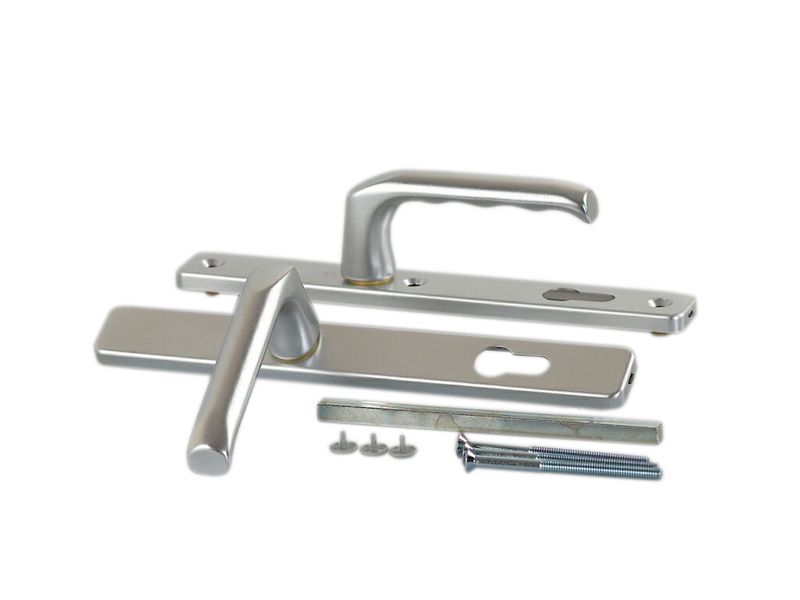 Гарнитур нажимной HOPPE London со сплошной накладкой (30 мм 67-72 мм), Серебристый. Рис. 1