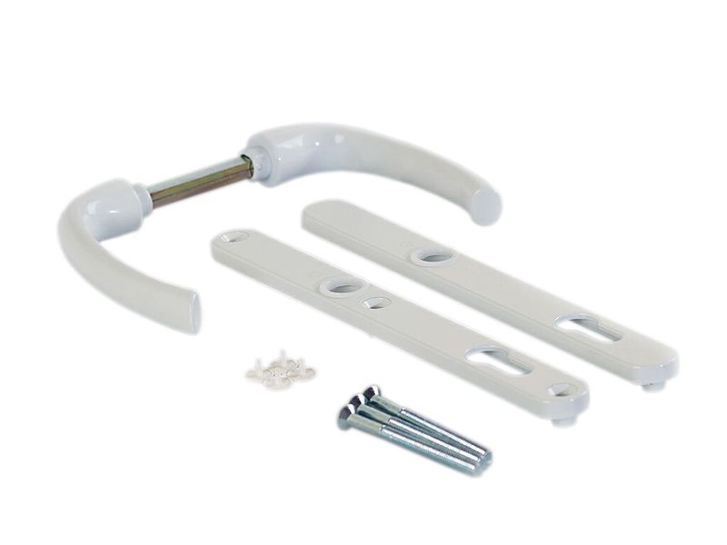 Гарнитур нажимной HOPPE Tokyo со сплошной накладкой (24 мм 67-73 мм), Белый RAL9016. Рис. 1