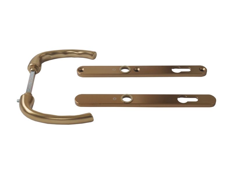 Гарнитур нажимной HOPPE Tokyo со сплошной накладкой (24 мм), Светлая бронза. Рис. 3