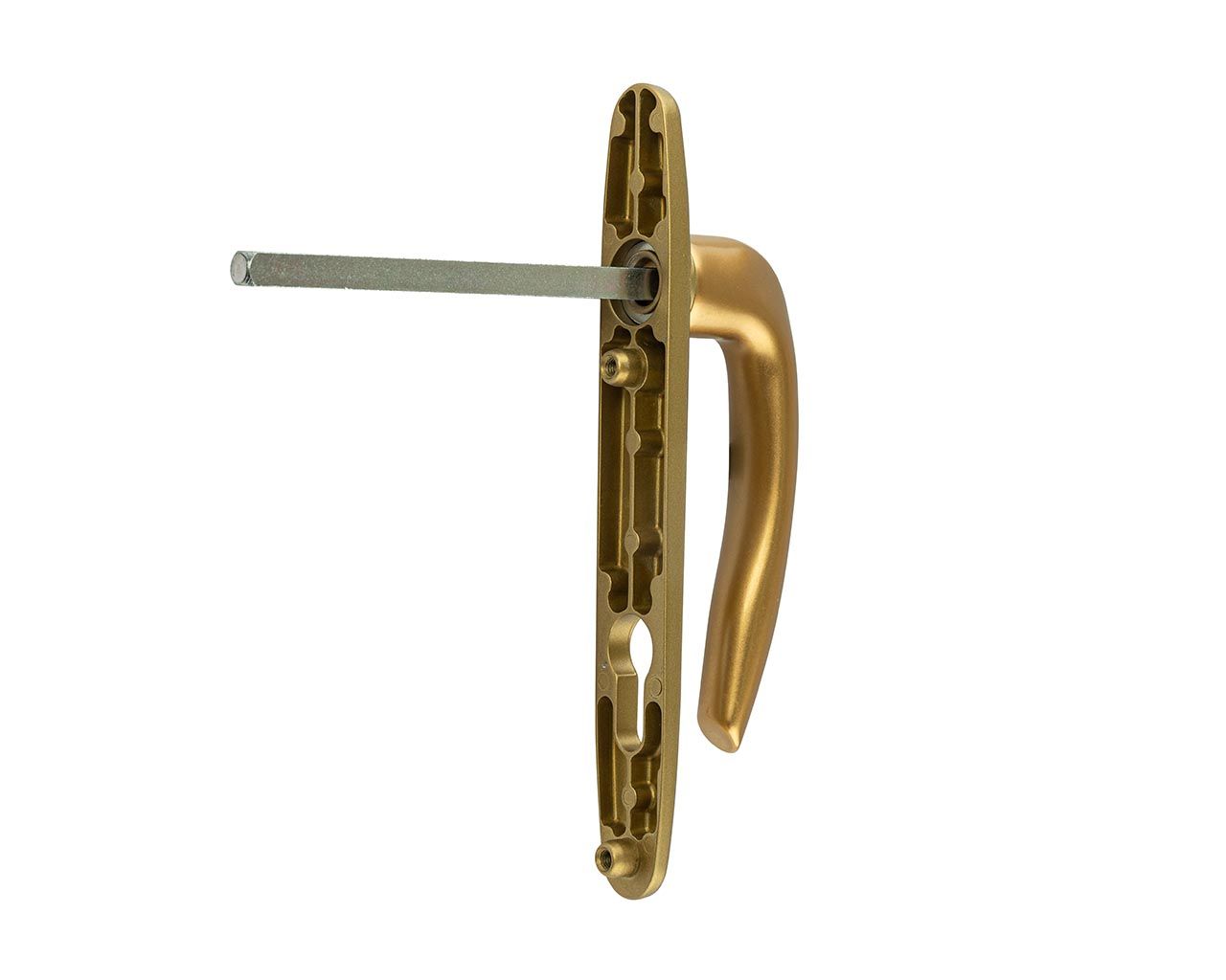 Гарнитур нажимной Rhapsody внешн. Бронза ручка высокая винт ниже ручки на 21 мм Е=92 мм, толщ. проф до 90 мм. Рис. 2 Гарнитур нажимной Rhapsody внешн. Бронза ручка высокая винт ниже ручки на 21 мм Е=92 мм, толщ. проф до 90 мм. Рис. 2