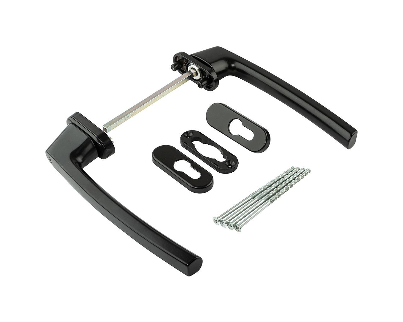 Гарнитур нажимной RotoLine Patio, 200 мм, штифт 135, черный матовый. Рис. 1