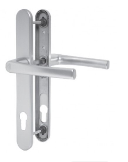 Гарнитур нажимной Roto со сплошной накладкой (92/8/30мм), Неокрашенный. Рис. 1