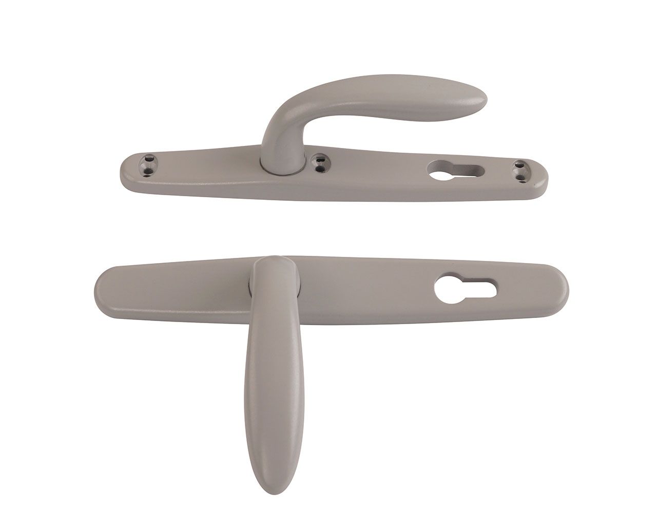 Гарнитур нажимной со сплошной накладкой Stublina, 36/92 Серебро RAL9006. Рис. 3