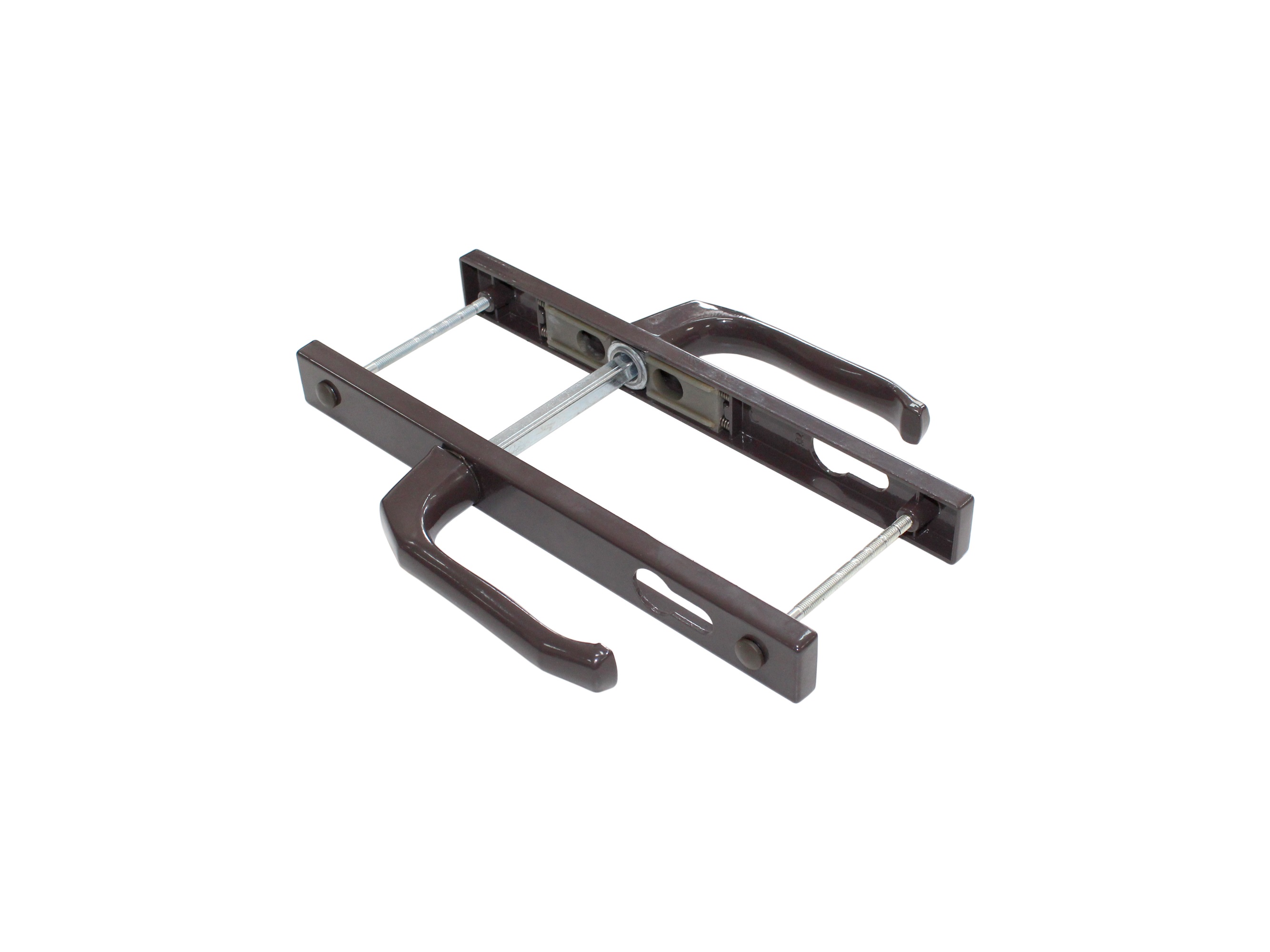 Гарнитур нажимной подпружиненный ,26/92мм (2 винта) коричневый RAL 8019. Рис. 1 Гарнитур нажимной подпружиненный ,26/92мм (2 винта) коричневый RAL 8019. Рис. 1