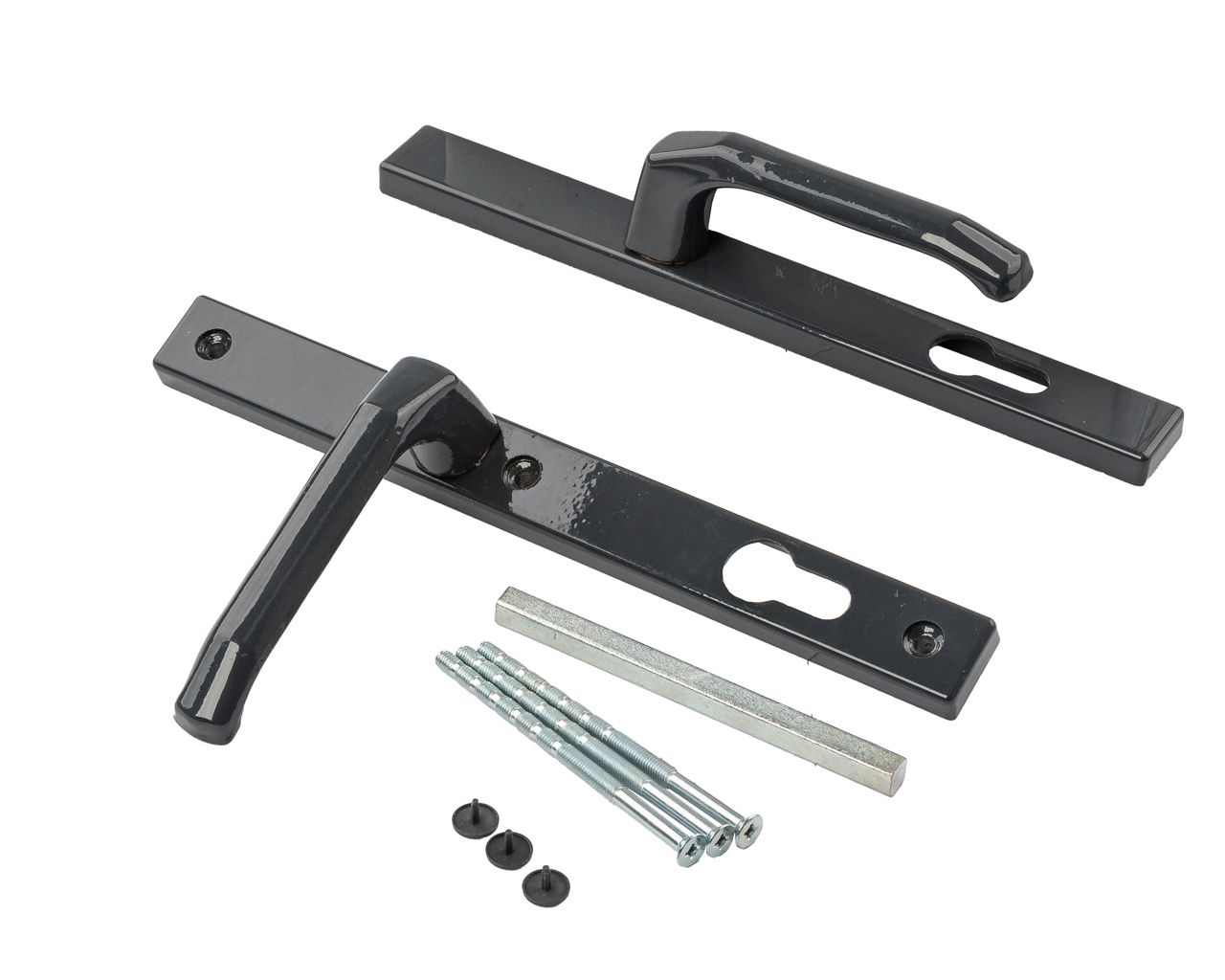 Гарнитур нажимной подпружиненный, 26/92 (3 винта), антрацит RAL7016. Рис. 1