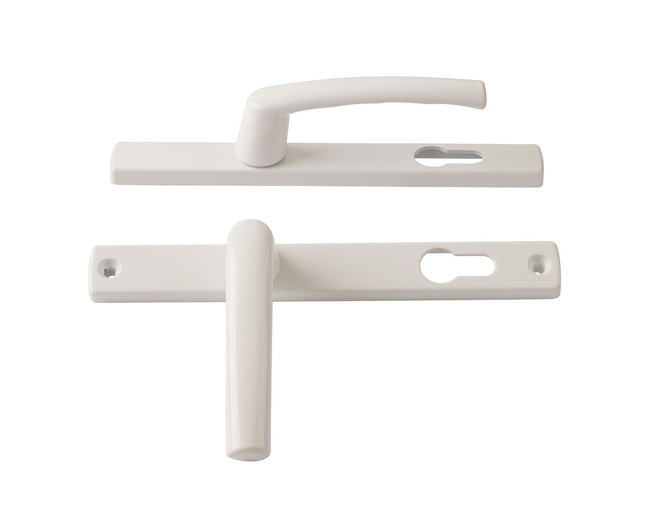 Гарнитур нажимной подпружиненный Basak с квадратной накладкой, 26/85 Белый RAL9016. Рис. 2 Гарнитур нажимной подпружиненный Basak с квадратной накладкой, 26/85 Белый RAL9016. Рис. 2