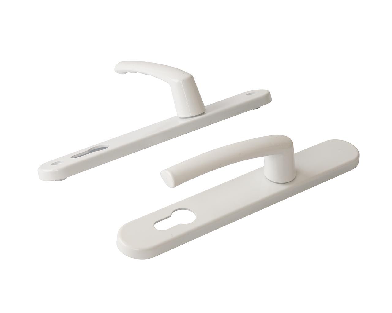 Гарнитур нажимной подпружиненный Basak с овальной накладкой, 35/92 Белый RAL9016