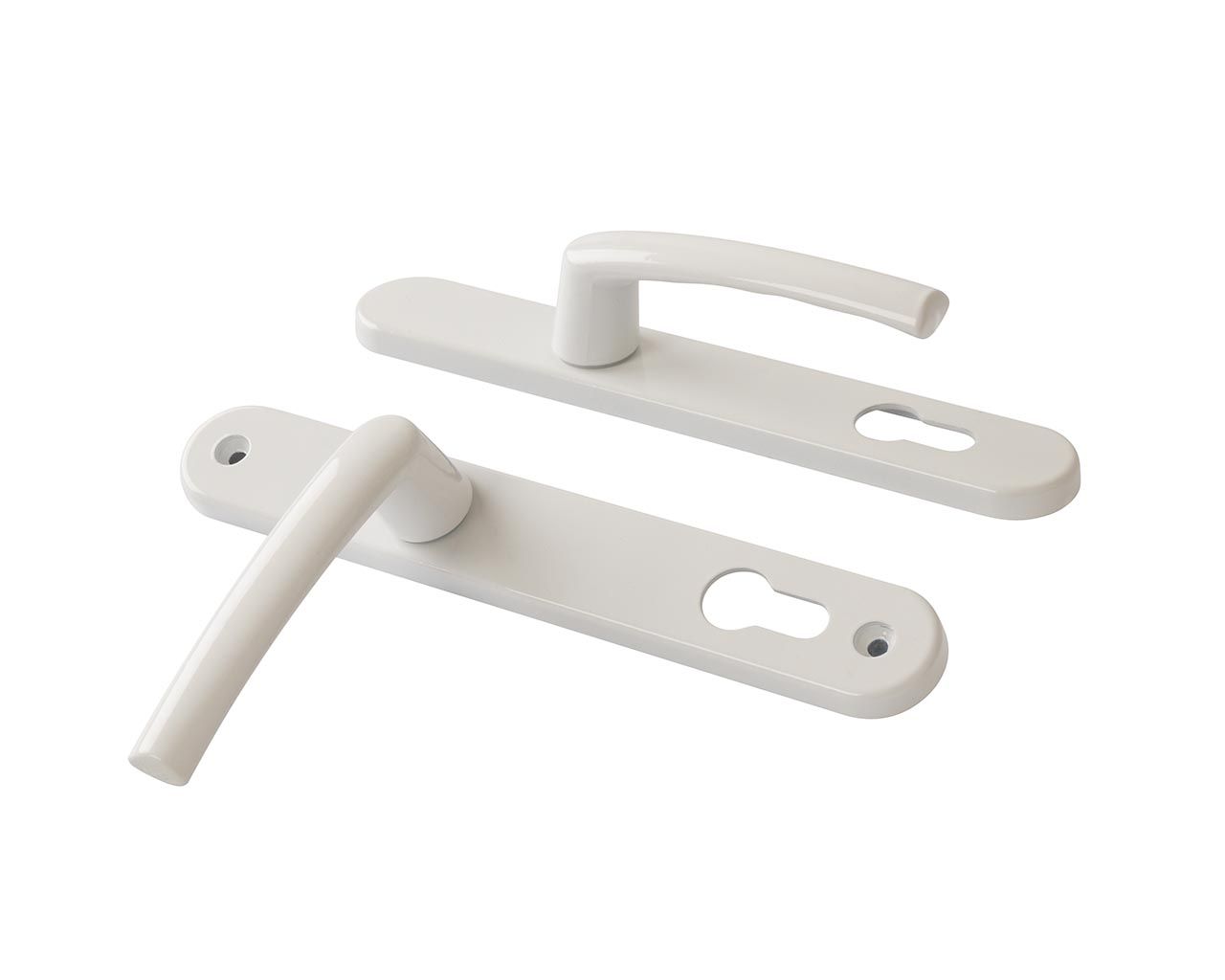 Гарнитур нажимной подпружиненный Basak с овальной накладкой, 35/92 Белый RAL9016. Рис. 2