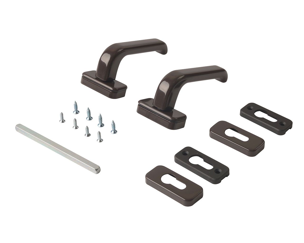 Гарнитур нажимной раздельный Elementis 31.5/PZ/8 (штифт 140мм+1пара накладок), корич. RAL8019. Рис. 3