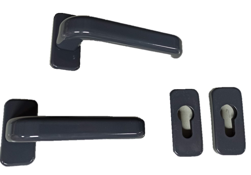 Гарнитур нажимной раздельный Elementis 31.5/PZ/8(длина штифта 140мм+1пара накладок) антрацит RAL7016. Рис. 1