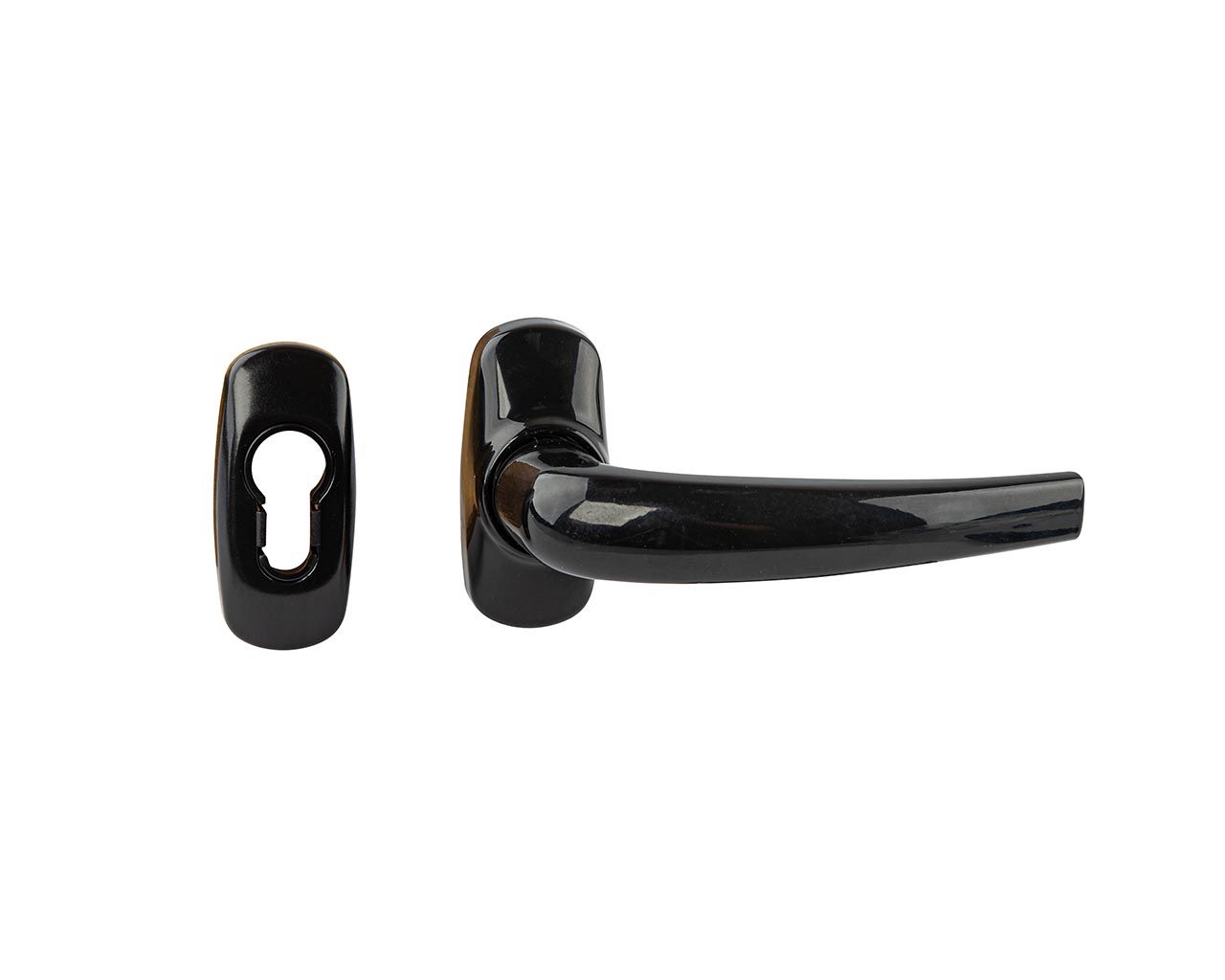 Гарнитур нажимной раздельный с подпружиниванием Garnet 32/PZ/8 штифт 140мм, черный RAL9005. Рис. 2 Гарнитур нажимной раздельный с подпружиниванием Garnet 32/PZ/8 штифт 140мм, черный RAL9005. Рис. 2