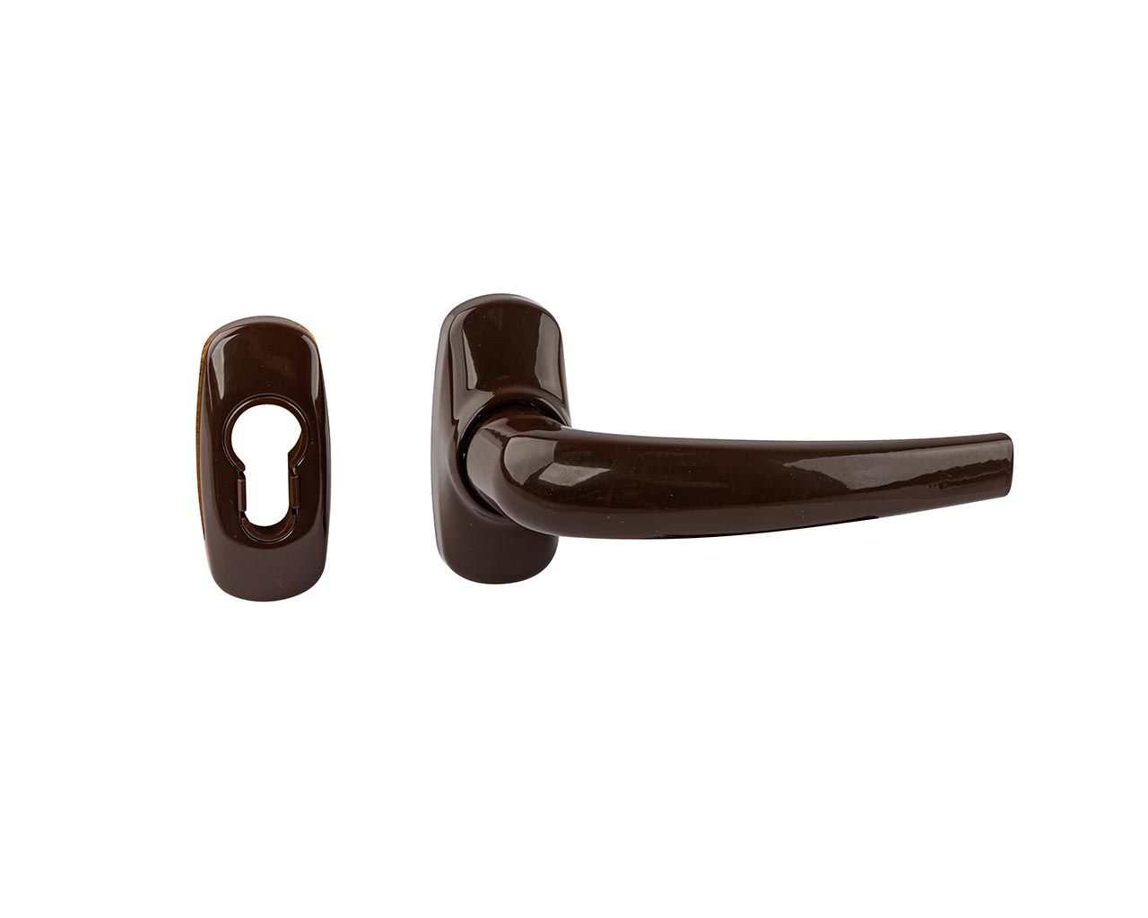 Гарнитур нажимной раздельный с подпружиниванием Garnet  32/PZ/8 штифт 140мм, коричневый RAL8017. Рис. 2