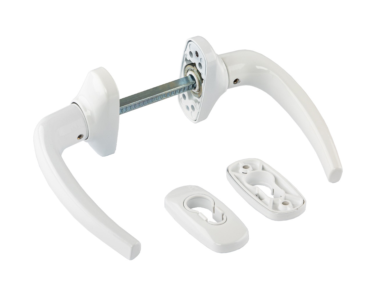 Гарнитур нажимной раздельный с подпружиниванием Garnet 32/PZ/8 штифт 140мм, белый RAL9016. Рис. 1 Гарнитур нажимной раздельный с подпружиниванием Garnet 32/PZ/8 штифт 140мм, белый RAL9016. Рис. 1