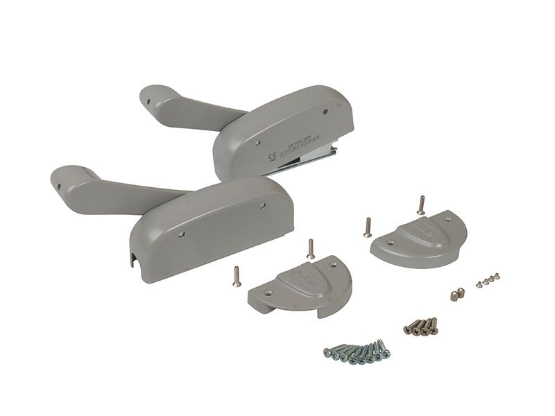 Гарнитур нажимной с декоративными накладками для антипаниковой ручки (комплект деталей для установки), 2 точки запирания вертикальные, сереб. RAL9006, 07831970N. Рис. 3 Гарнитур нажимной с декоративными накладками для антипаниковой ручки (комплект деталей для установки), 2 точки запирания вертикальные, сереб. RAL9006, 07831970N. Рис. 3