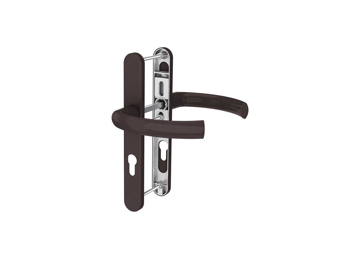 Гарнитур нажимной с овальной накладкой JOWISZ-109, PZ/92/32/245,Коричневый. Рис. 1