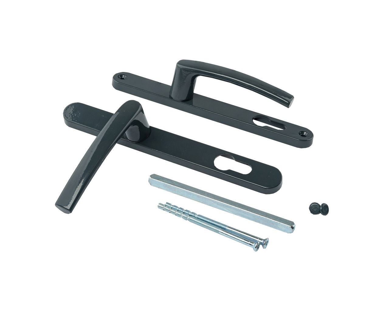 Гарнитур нажимной с подпружиниванием Mezut 25/85 (2 винта) антрацит RAL7016. Рис. 1