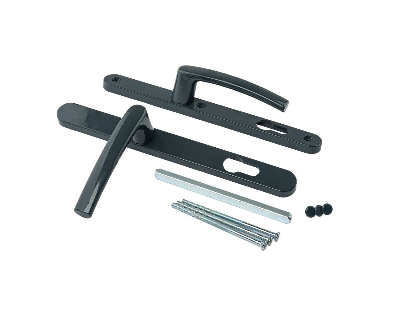 Гарнитур нажимной с подпружиниванием Mezut 25/92 (3 винта) антрацит RAL7016. Рис. 1 Гарнитур нажимной с подпружиниванием Mezut 25/92 (3 винта) антрацит RAL7016. Рис. 1