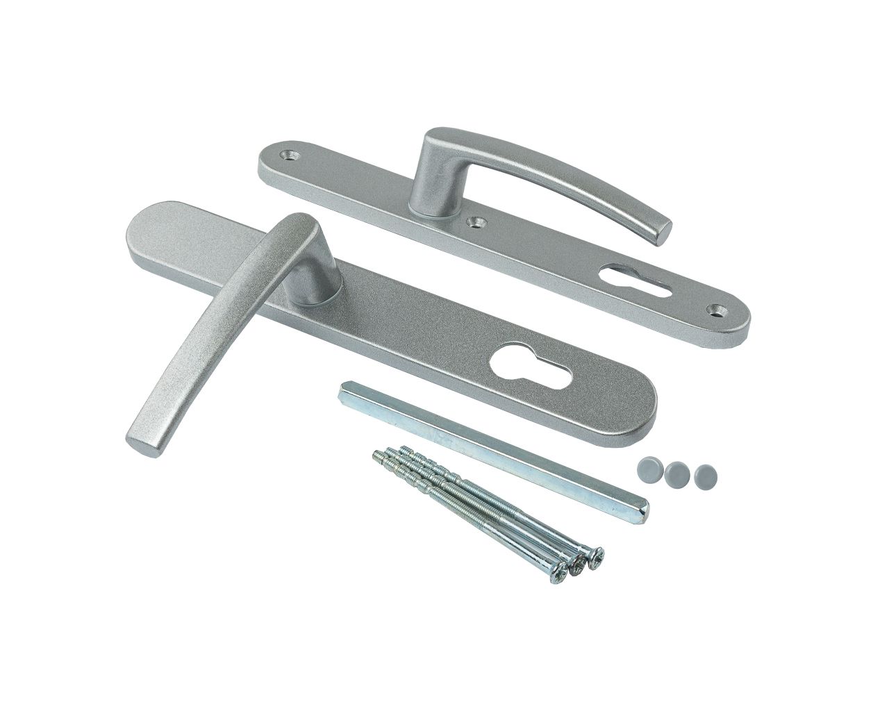 Гарнитур нажимной с подпружиниванием Mezut 35/92 (3 винта) серебр.. Рис. 1