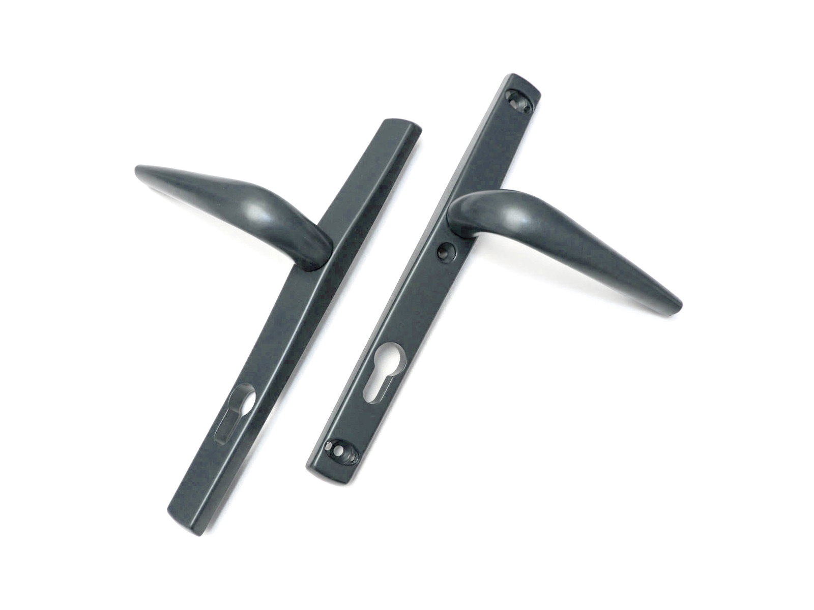 Гарнитур нажимной со сплошной накладкой Stublina 25/92/8, Антрацит RAL7016