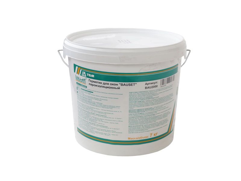 Герметик акриловый для окон BAUSET B пароизоляционный для внутренних работ (7кг)