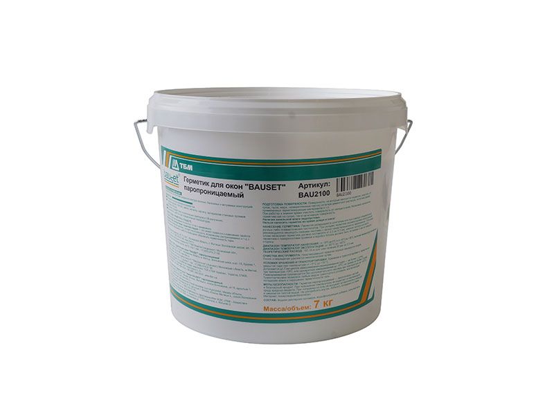Герметик акриловый для окон BAUSET A паропроницаемый для наружных работ (7кг). Рис. 1