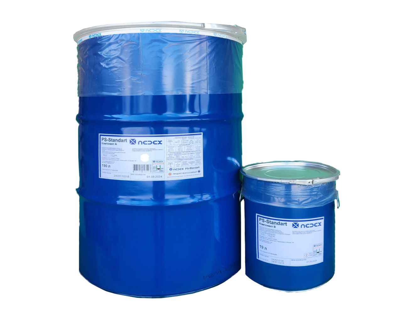 Герметик полисульфидный, двухкомпонентный PS-Standart, комплект А+B (190+19л.). Рис. 1 Герметик полисульфидный, двухкомпонентный PS-Standart, комплект А+B (190+19л.). Рис. 1
