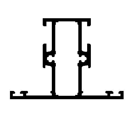 Импост оконно-дверной ALUMARK 62/26 мм 6м Неокрашенный. Рис. 1 Импост оконно-дверной ALUMARK 62/26 мм 6м Неокрашенный. Рис. 1