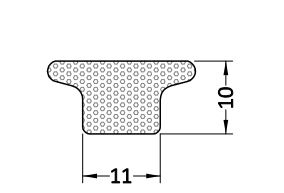 Изолятор, 23 мм,  пластик. Рис. 1